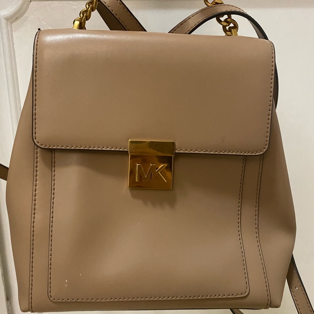 Tan Michael Kors backpack